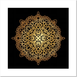 Gold Mandala Posters and Art